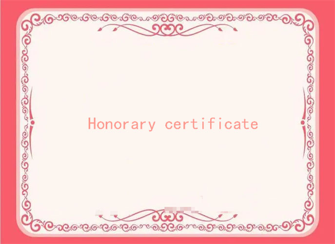 Certificate of Honor II